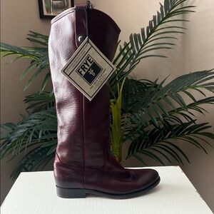 Frye Cognac Leather Tall Boots